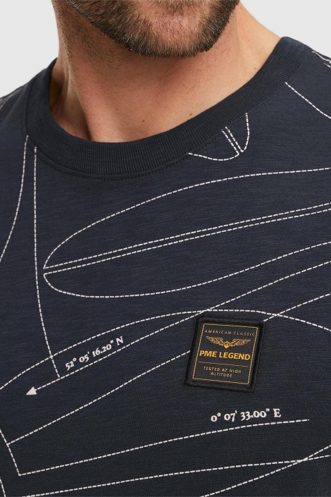 PME legend short sleeve r-neck slub jersey ao